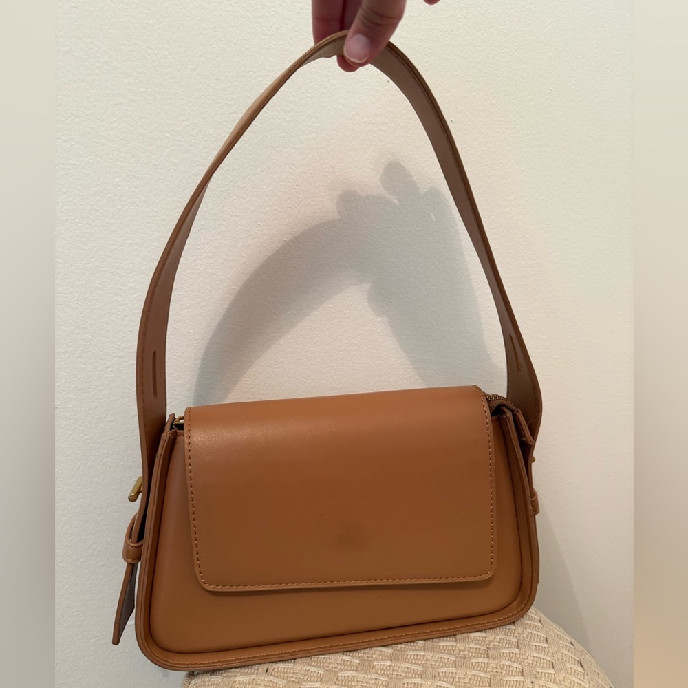 Madison west  Tan Leather Shoulder Bag